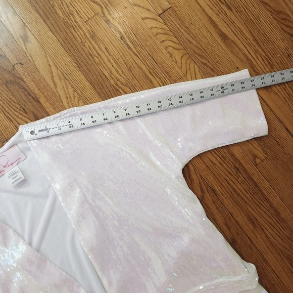 Hayley Paige Sequin Robe Sparkle Squad Size S Holographic Party Wedding - Picture 9 of 9